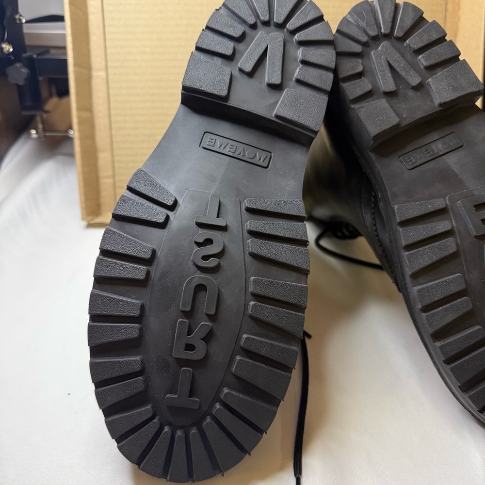 VELDSKOEN Move Me Ranger Boot Black Leather Black Sole Men’s 7 Women’s 9 EU 40 - Picture 7 of 16